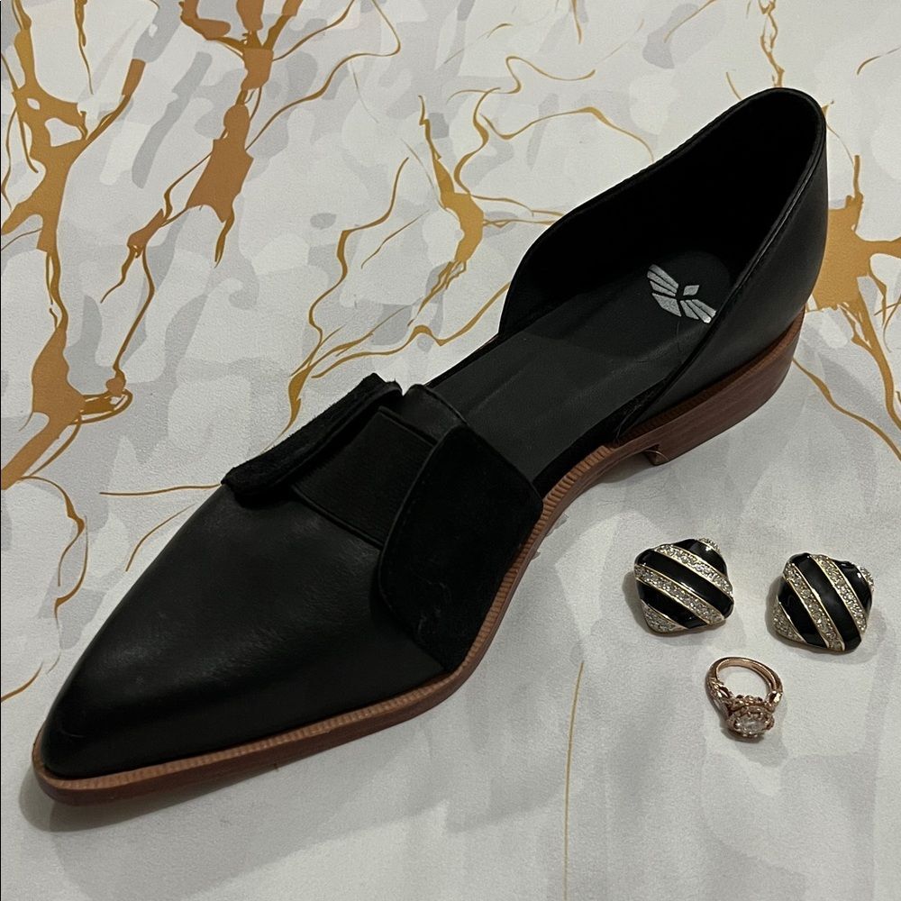 * Fortress Paloma Black Leather Slip On